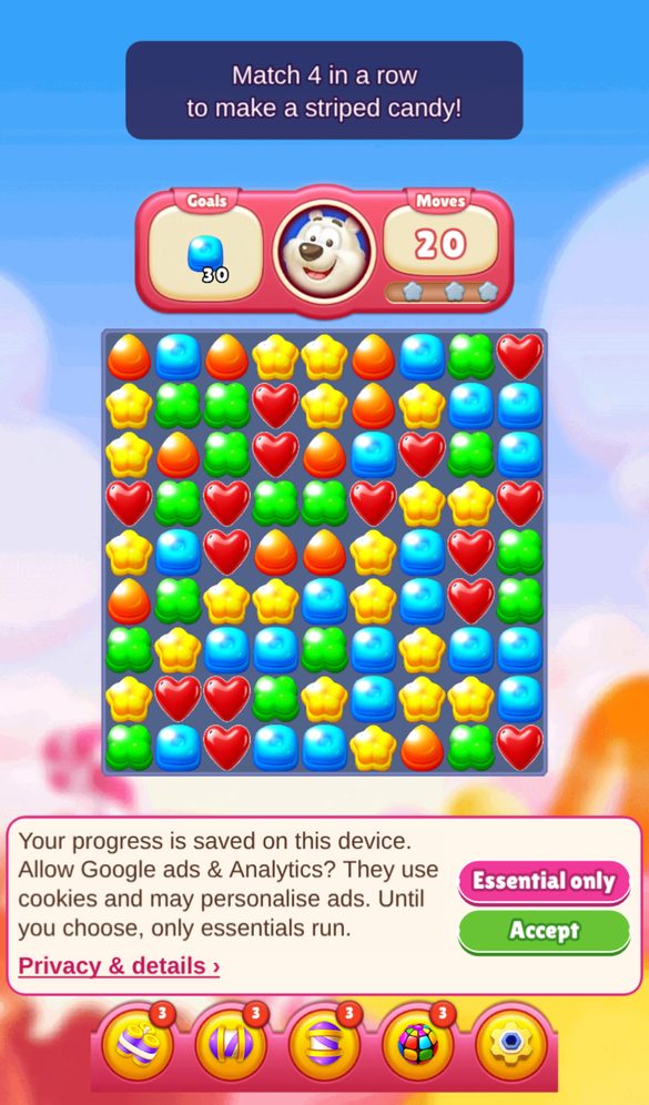 Sweet Pop Match gameplay screenshot — tap to play